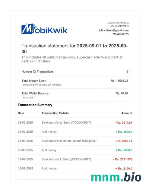 India LIC Housing Finance statement of konto szablon Worda i PDF